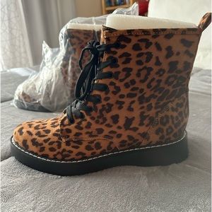 Leopard Print Combat Boots (Women’s) 🐾